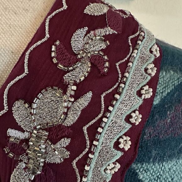 NWT Soft Surroundings Icons Kimono Wrap One Size Acrylic Beaded Embroided - Picture 5 of 10